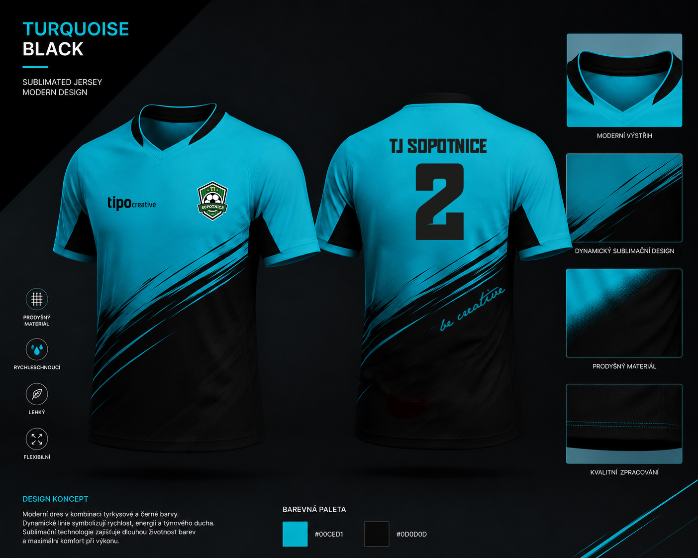Ukázka zakázkové výroby sportovního dresu pro Sopotnici – sublimace JOsport.cz